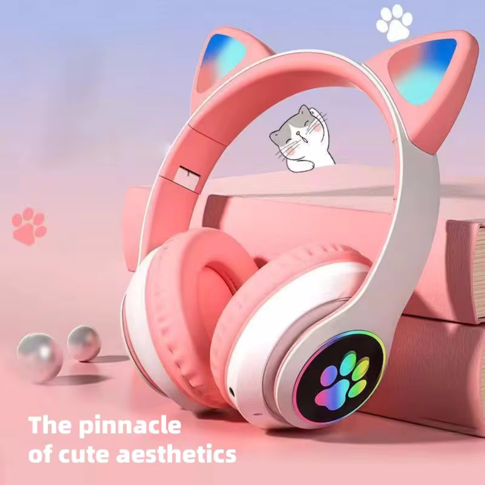 Fone de Ouvido Sem Fio com Ore - Cat Ear Bluetooth Headset Led avaliação e preço