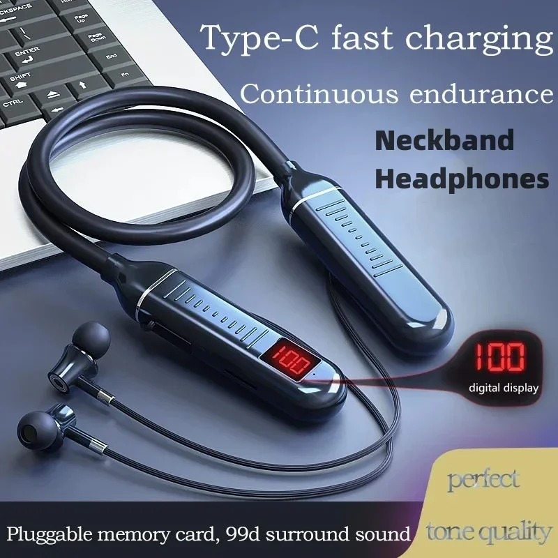 Fones de ouvido sem fio bluebo - Magnetic Neckband Sports Earphones avaliação e preço